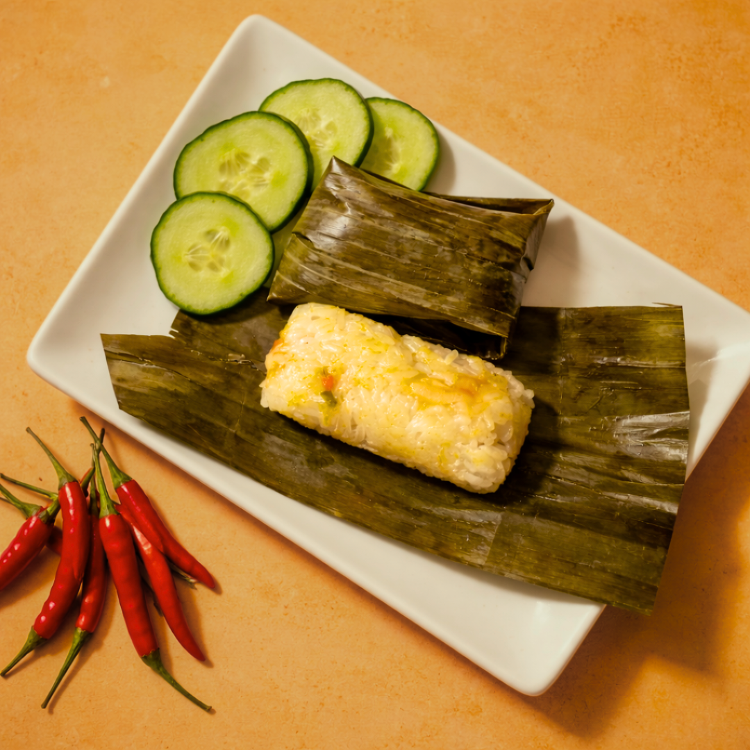 Sticky Vegetable Banana Leaf Rice x 2