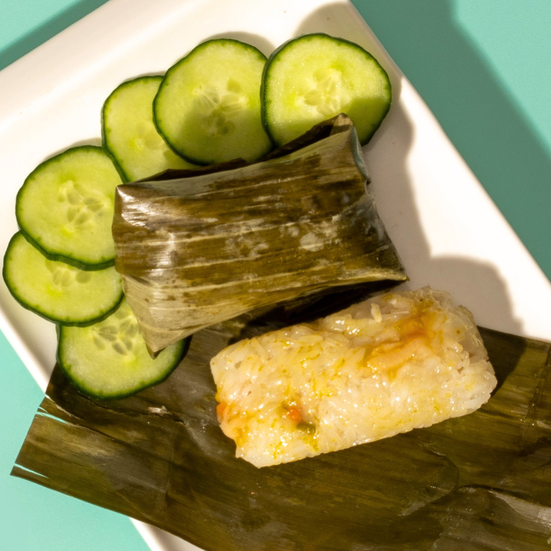Sticky Vegetable Banana Leaf Rice (VEGAN) (2)