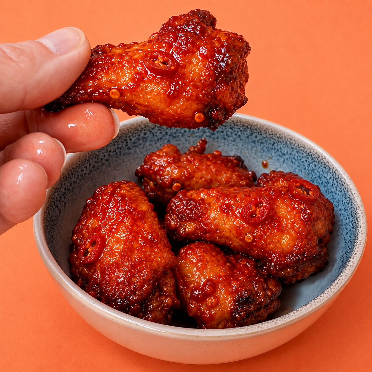 Fiery Gochujang Glazed Chicken WIngs (6)