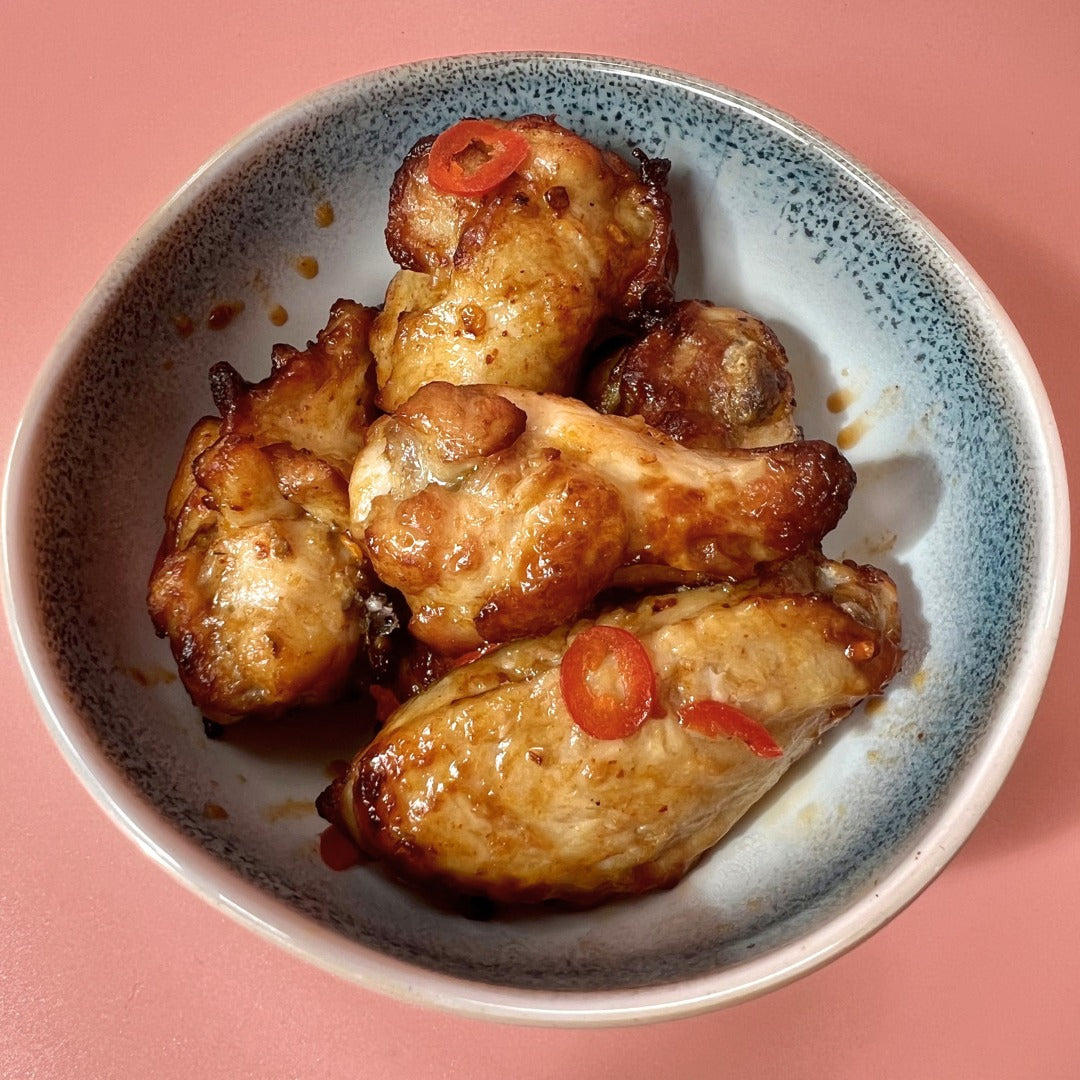 Sticky Soy Glazed Chicken WIngs (6)